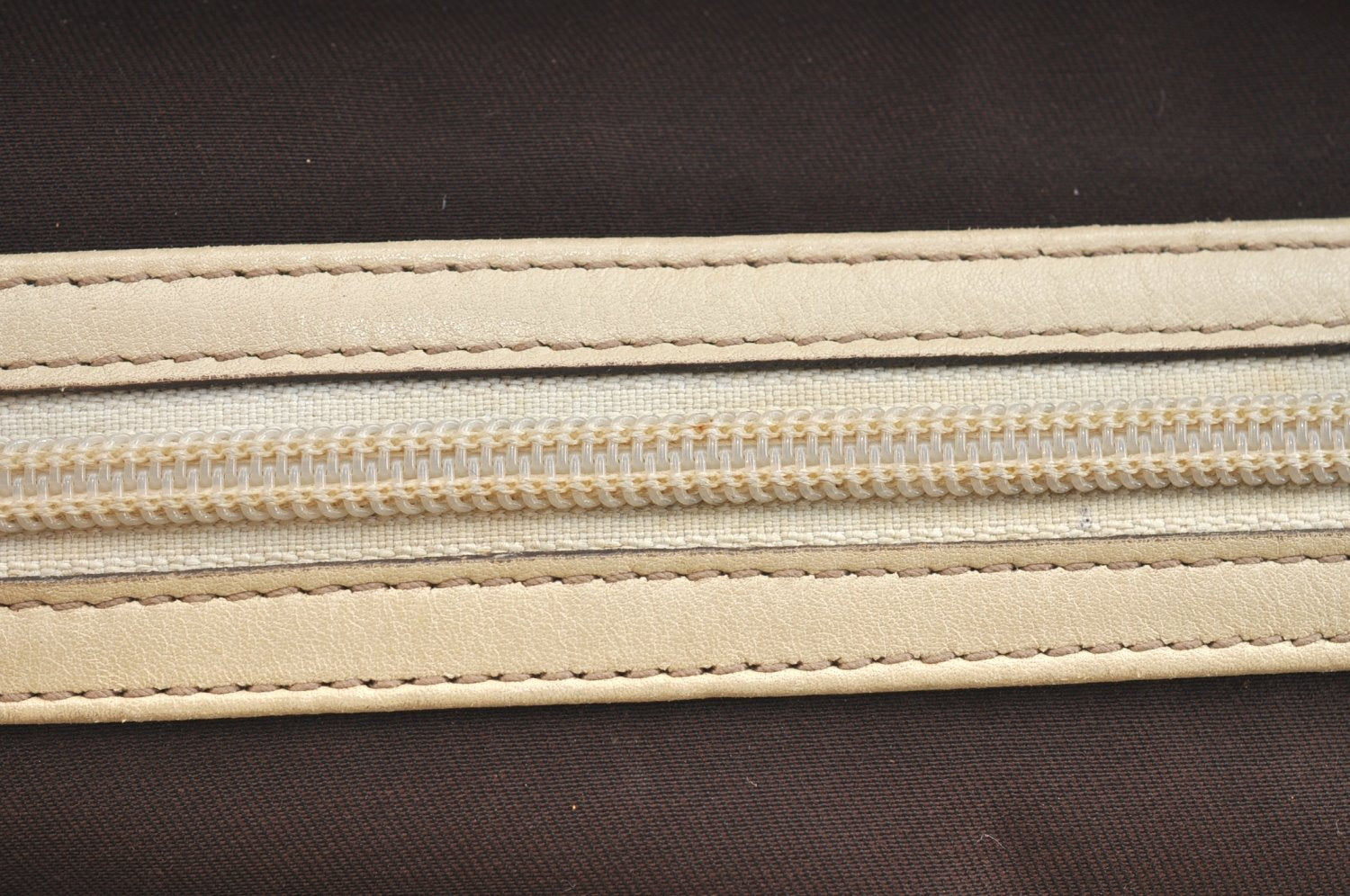 Authentic GUCCI GG Canvas Leather Shoulder Tote Bag Purse 145993 Brown 7550G