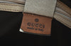 Authentic GUCCI GG Canvas Leather Shoulder Tote Bag Purse 145993 Brown 7550G