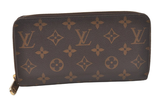 Authentic Louis Vuitton Monogram Zippy Wallet Long Purse Purple M41895 LV 7550K