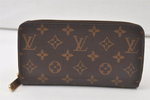 Authentic Louis Vuitton Monogram Zippy Wallet Long Purse Purple M41895 LV 7550K