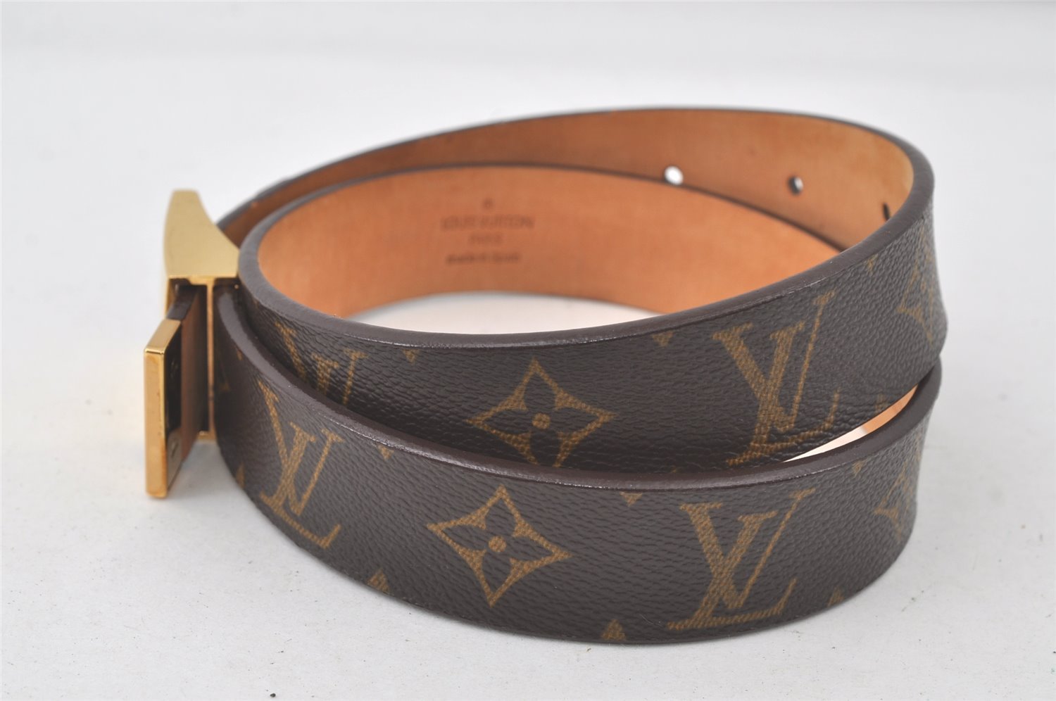 Auth Louis Vuitton Monogram Ceinture Carre 70cm 27.6