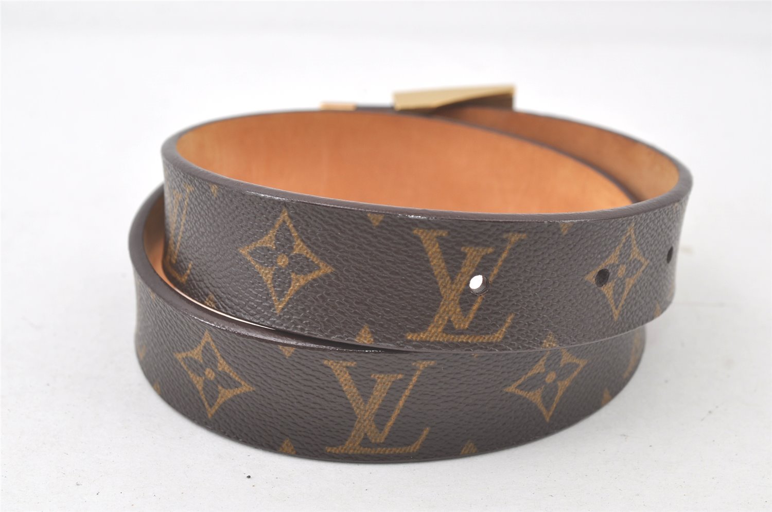 Auth Louis Vuitton Monogram Ceinture Carre 70cm 27.6