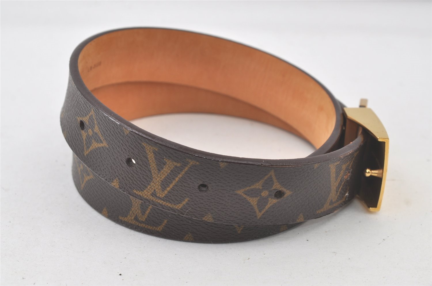 Auth Louis Vuitton Monogram Ceinture Carre 70cm 27.6