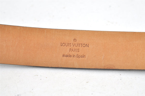 Auth Louis Vuitton Monogram Ceinture Carre 70cm 27.6" M6800 Leather Belt 7551K