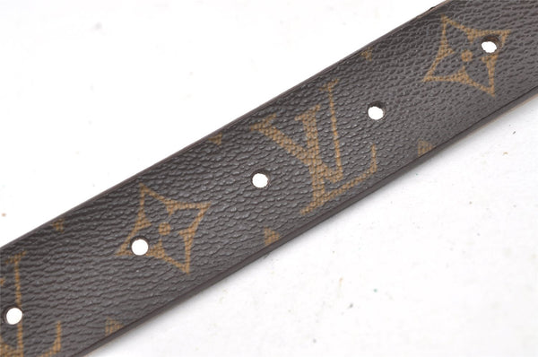 Auth Louis Vuitton Monogram Ceinture Carre 70cm 27.6" M6800 Leather Belt 7551K