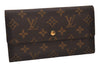 Authentic Louis Vuitton Monogram Porte Tresor International M61215 Wallet 7552I