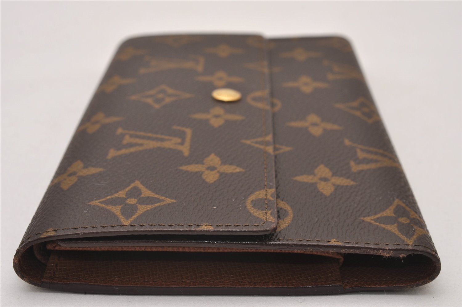 Authentic Louis Vuitton Monogram Porte Tresor International M61215 Wallet 7552I