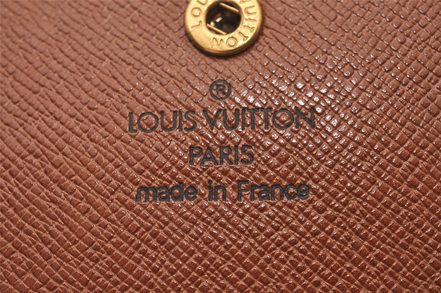 Authentic Louis Vuitton Monogram Porte Tresor International M61215 Wallet 7552I