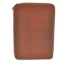 Authentic HERMES Agenda Zip Notebook Cover Day Planner Leather Brown Junk 7552K