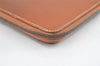 Authentic HERMES Agenda Zip Notebook Cover Day Planner Leather Brown Junk 7552K