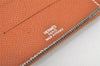 Authentic HERMES Agenda Zip Notebook Cover Day Planner Leather Brown Junk 7552K