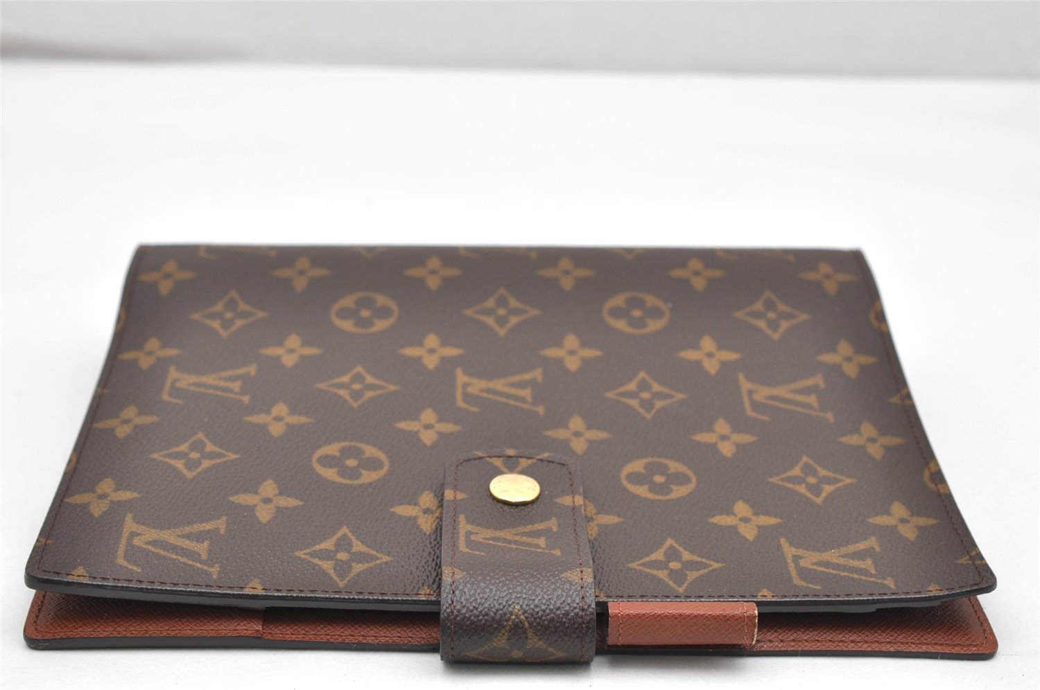 Authentic Louis Vuitton Monogram Agenda GM Notebook Cover R20106 LV 7553K