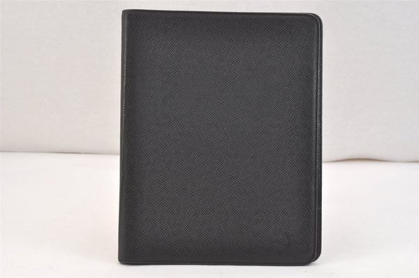 Authentic Louis Vuitton Taiga Agenda Bureau Notebook Cover Black R20409 LV 7554K