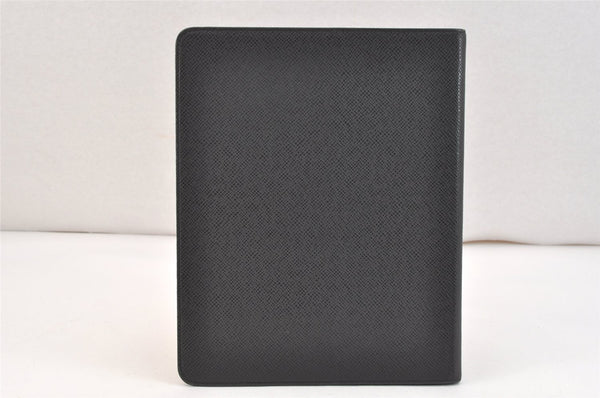 Authentic Louis Vuitton Taiga Agenda Bureau Notebook Cover Black R20409 LV 7554K