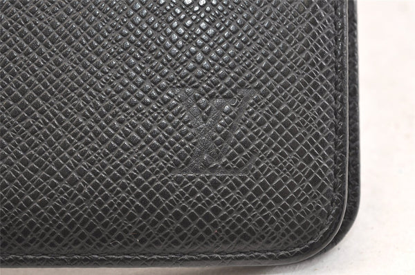 Authentic Louis Vuitton Taiga Agenda Bureau Notebook Cover Black R20409 LV 7554K