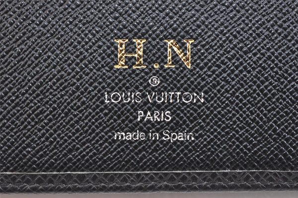 Authentic Louis Vuitton Taiga Agenda Bureau Notebook Cover Black R20409 LV 7554K