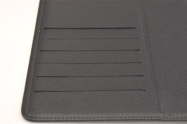 Authentic Louis Vuitton Taiga Agenda Bureau Notebook Cover Black R20409 LV 7554K