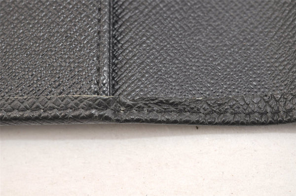 Authentic Louis Vuitton Taiga Agenda Bureau Notebook Cover Black R20409 LV 7554K