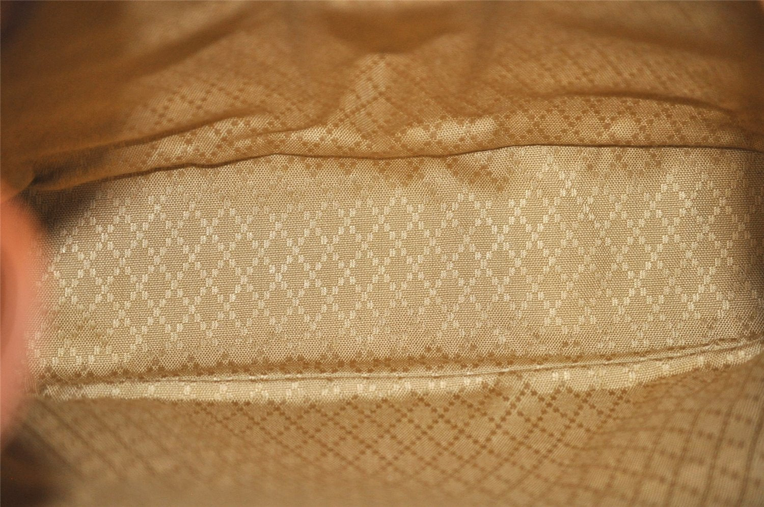 Authentic GUCCI Vintage Bamboo Drawstring Backpack Leather Brown 7555J