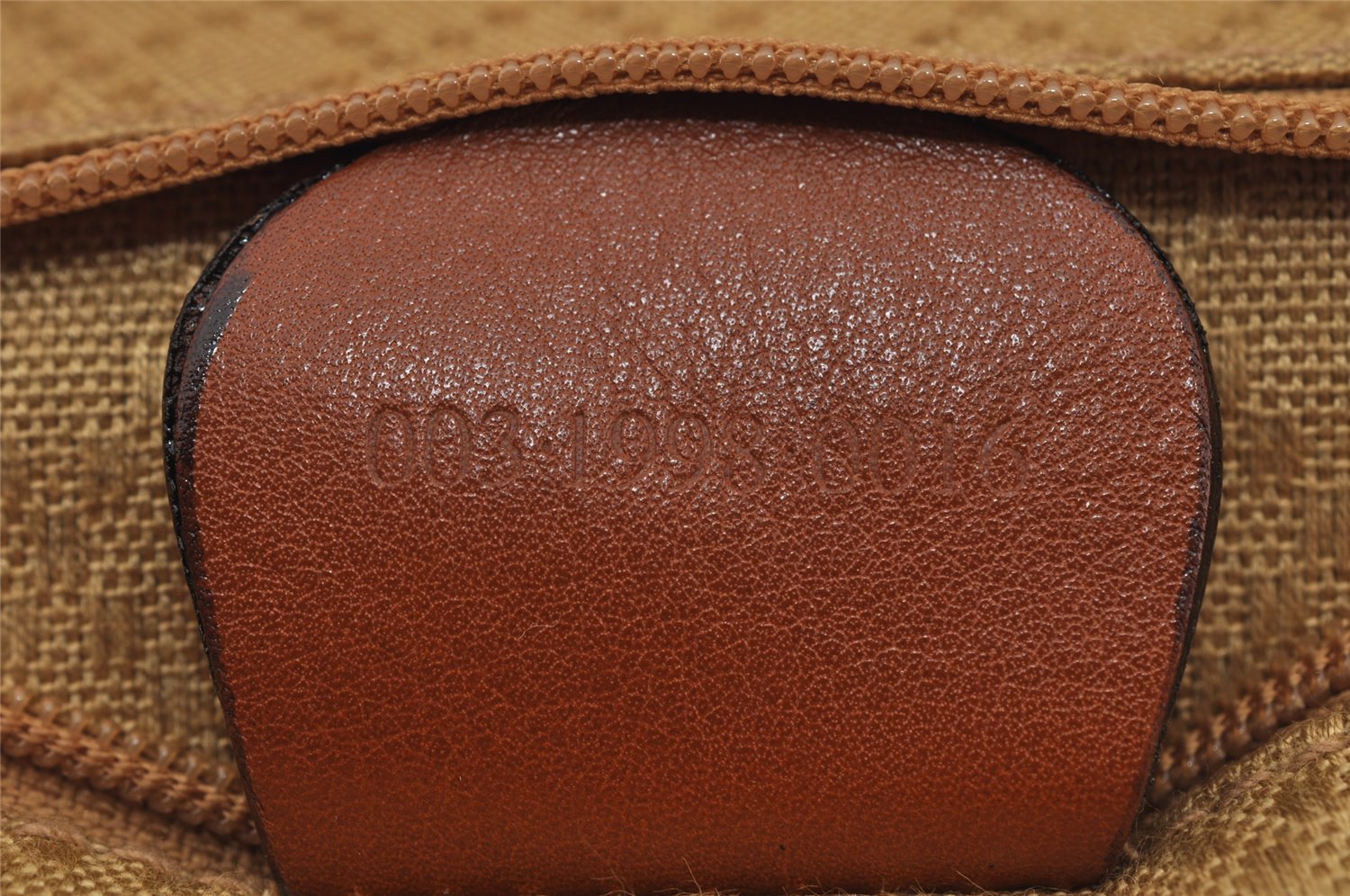 Authentic GUCCI Vintage Bamboo Drawstring Backpack Leather Brown 7555J