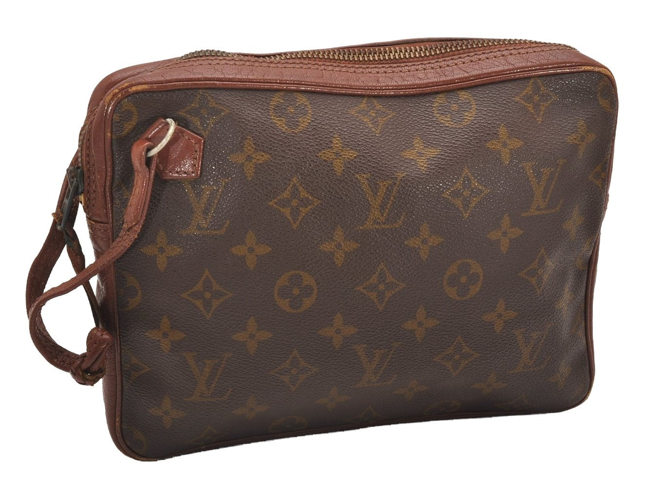 Authentic Louis Vuitton Monogram Pochette Sport Clutch Hand Bag Old Model 7556I
