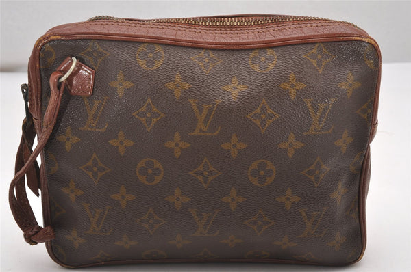 Authentic Louis Vuitton Monogram Pochette Sport Clutch Hand Bag Old Model 7556I