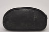 Authentic GUCCI Vintage Pouch Purse PVC Leather Black Junk 7557I