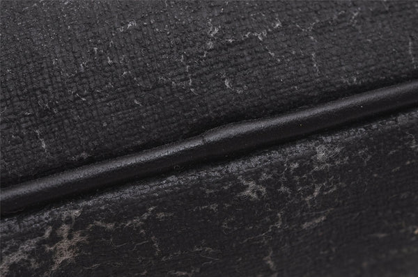 Authentic GUCCI Vintage Pouch Purse PVC Leather Black Junk 7557I