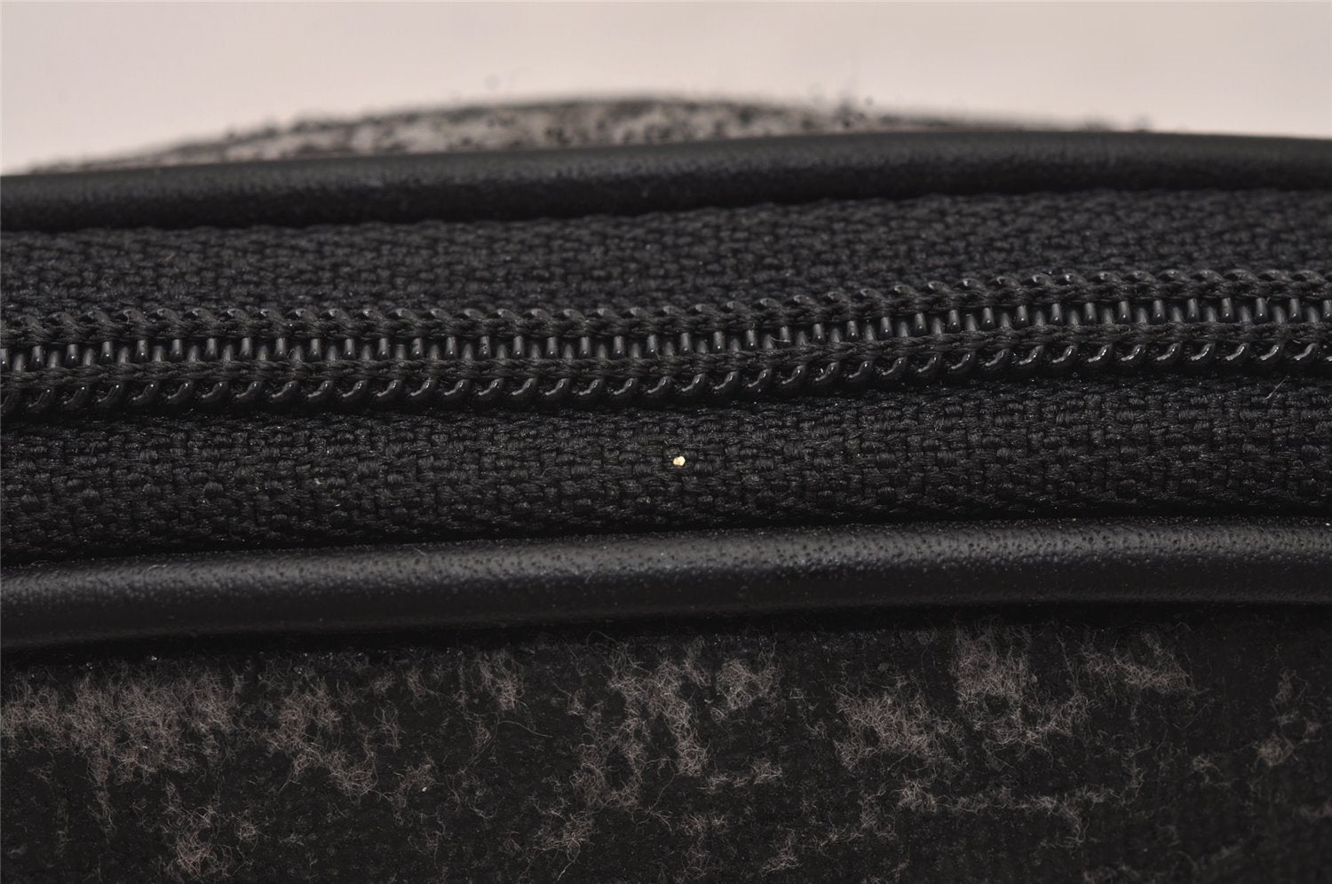 Authentic GUCCI Vintage Pouch Purse PVC Leather Black Junk 7557I