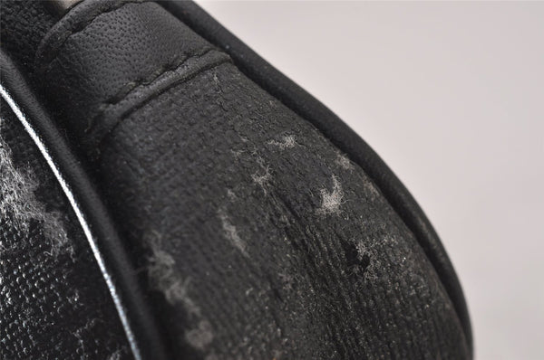 Authentic GUCCI Vintage Pouch Purse PVC Leather Black Junk 7557I