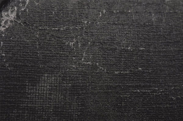 Authentic GUCCI Vintage Pouch Purse PVC Leather Black Junk 7557I