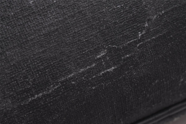 Authentic GUCCI Vintage Pouch Purse PVC Leather Black Junk 7557I