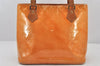 Authentic Louis Vuitton Vernis Houston Shoulder Hand Bag Yellow M91054 LV 7557K