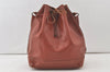 Authentic Louis Vuitton Epi Noe Shoulder Drawstring Bag Brown M44028 LV 7560K