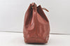 Authentic Louis Vuitton Epi Noe Shoulder Drawstring Bag Brown M44028 LV 7560K