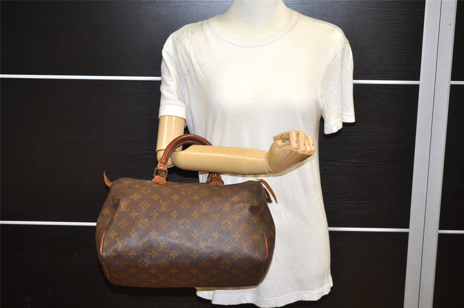 Authentic Louis Vuitton Monogram Speedy 30 Hand Boston Bag Old Model LV 7562K