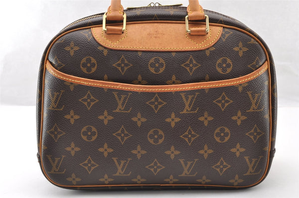 Authentic Louis Vuitton Monogram Trouville Hand Bag Purse M42228 LV 7563I