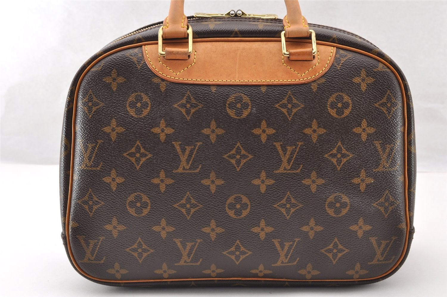 Authentic Louis Vuitton Monogram Trouville Hand Bag Purse M42228 LV 7563I