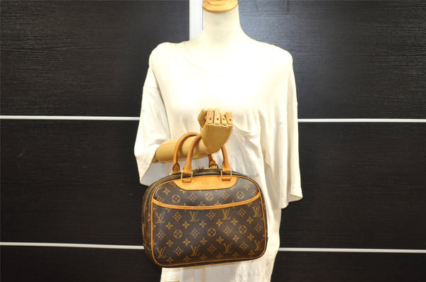 Authentic Louis Vuitton Monogram Trouville Hand Bag Purse M42228 LV 7563I