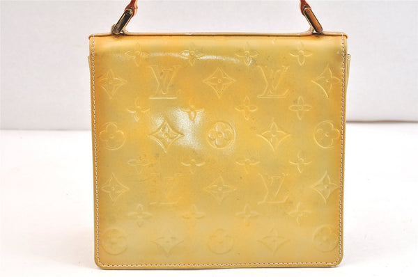 Authentic Louis Vuitton Vernis Spring Street Hand Bag Yellow M91029 LV 7566K