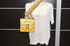 Authentic Louis Vuitton Vernis Spring Street Hand Bag Yellow M91029 LV 7566K