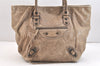 Authentic BALENCIAGA Classic The Sunday Tote Hand Bag Leather 228750 Brown 7567K