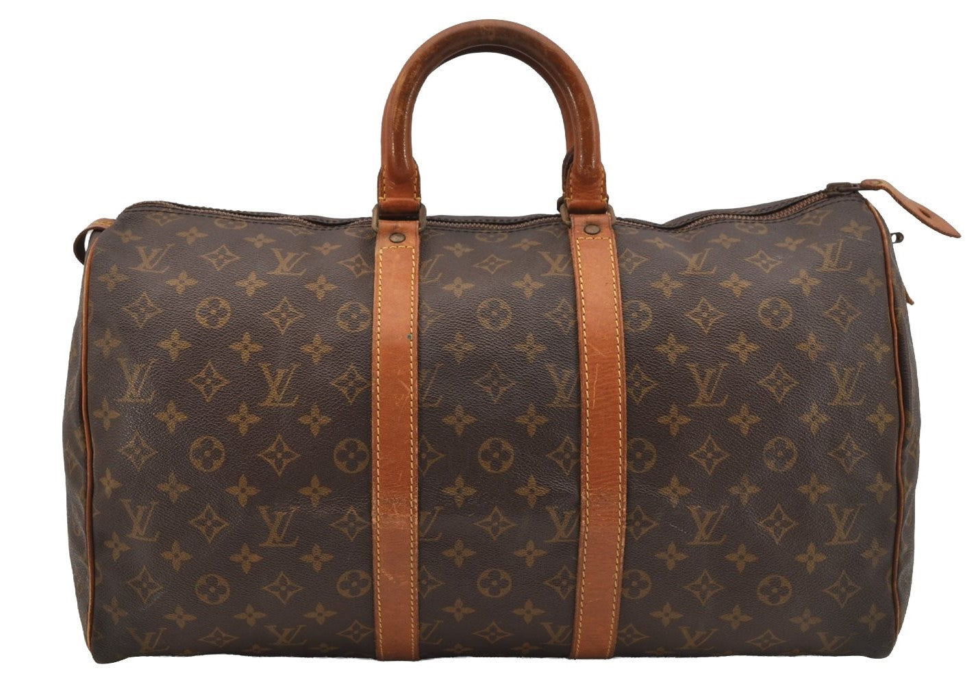 Authentic Louis Vuitton Monogram Keepall 45 Travel Boston Bag Old Model LV 7568I