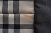 Authentic BURBERRY BLUE LABEL Check Hand Tote Bag Nylon Leather Beige 7569I