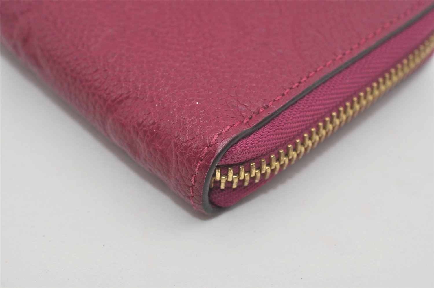 Auth Louis Vuitton Monogram Empreinte Portefeuille Clemence Wallet Purple 7573I