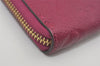 Auth Louis Vuitton Monogram Empreinte Portefeuille Clemence Wallet Purple 7573I