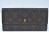 Auth Louis Vuitton Monogram Pochette Porte Monnaie Credit Wallet Junk 7574I