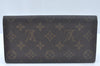 Auth Louis Vuitton Monogram Pochette Porte Monnaie Credit Wallet Junk 7574I