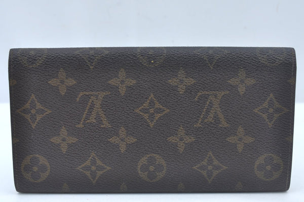 Auth Louis Vuitton Monogram Pochette Porte Monnaie Credit Wallet Junk 7574I