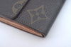 Auth Louis Vuitton Monogram Pochette Porte Monnaie Credit Wallet Junk 7574I